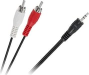 Kabel Cabletech Jack 3,5 Mm - Rca (Cinch) X2 1,2 M Svart (Lec-Kpo2747-1,2)