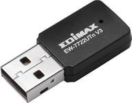 Edimax N300, Kabel, Usb, Wlan, Wi-Fi 4 (802.11N), 300 Mbit/S, Svart