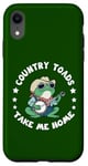 Coque pour iPhone XR Country Toads Take Me Home, crapaud cowboy cool jouant de la musique