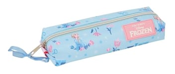 Safta Frozen Ice Magic - Trousse rectangulaire pour enfant, idéale pour les enfants d'âge scolaire, confortable et polyvalente, qualité et résistance, 22 x 7 x 40 cm, bleu clair, M, Décontracté