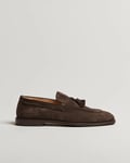 Brunello Cucinelli Tassel Loafer Dark Brown Suede