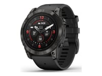 Garmin Epix Pro - Sapphire Edition - 2A Generation - 51 Mm - Titanium Carbon Gray Dlc - Ja Smart Klocka Med Band - Silikon - Svart - Handledsstorlek: 127-210 Mm - Display 1.4" - 32 Gb - Bluetooth, Wi-Fi, Ant+ - 88 G