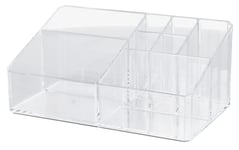 Clas Ohlson Makeup organizer 8 fack, sminkställ i klar plast