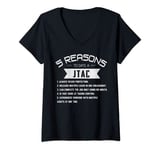 Womens 10 Reasons to Date a JTAC Airstrike Air Force Combat V-Neck T-Shirt