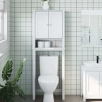 vidaXL Over-the-Toilet Storage BERG White 60x27x164.5 cm Solid Wood