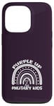 iPhone 13 Pro Purple Up For Military Kids Awareness Rainbow Military Kid Case