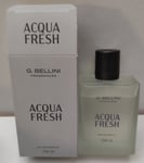 G.Bellini Acqua Fresh EDP 100ml x1 Eau de Parfum Men Lidl Fragrances Boxed Gift