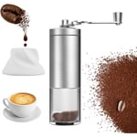 Moulin à café manuel, moulin à café manuel, mouture réglable (aciers inoxydables)