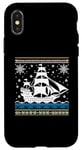 Coque pour iPhone X/XS Bateau pirate – Voilier vintage Noël moche Noël