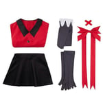 Vaggie Cosplay -asu Fancy Outfit Halloween Carnival - Joulupuvut Punainen Puku Anime Cosplay