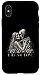 Coque pour iPhone X/XS Amour éternel Squelette Couple Romance