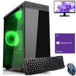 Mega Fast AMD Quad Core Bundle4 8GB 1000GB Home Gaming PC Computer Windows 10 VG