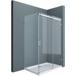 Cabine de douche pare douche design prof x larg x haut 100x105x195cm Rav17-2 avec 4 points d attache verre de securite de 8 mm transparent et son