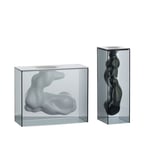 Glas Italia - ANG01 Angelo Vase, Smoked Glass, Ceramic sculpture, Finish: Opaque White - Krukor & vaser - Jean-Marie Massaud - Transparent