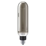 Philips Vintage LED Bulb E27 Tubular Filament Smokey 6.5W 840 Cool White