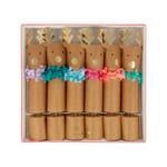 CHRISTMAS Reindeer Fringe Luxury Christmas Crackers (6 Pack)