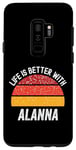 Coque pour Galaxy S9+ La vie est meilleure avec le design rétro Alanna Sun, Alanna Sun