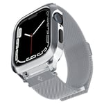 Spigen Apple Watch SE 44mm Skal Metal Fit Pro Silver