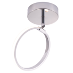 Modern Fully Adjustable Chrome Halo Style Ring LED Ceiling or Wall Light Fitt...