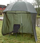 Bison 98" 2.5m TOP TILT UMBRELLA BROLLY FISHING SHELTER WITH ZIP ON SIDES