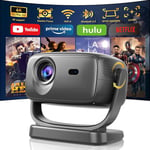 Vidéoprojecteur 4K, 26000Lux Projecteur Home Cinéma avec WiFi 6 et Bluetooth 5.2,180°Tourner, Focus Électrique/Correction Trapèze/Zoom, Natif 1080P Rétroprojecteur pour Smartphone iOS/Android/HDMI/USB