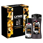 LYNX Fine Fragrance Collection Black Vanilla Duo Deodorant Gift Set Body Wash & Body Spray perfect gifts for him 2 piece