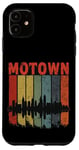 Coque pour iPhone 11 Motown Vintage Inspired Detroit City Skyline 50s 60s 70s