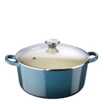 Le Creuset - Rund gryte m/glaslokk 4,2L deep teal