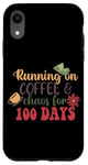 Coque pour iPhone XR T-shirt Running On Coffee & Chaos For 100 Days