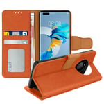 Étui Huawei Mate 40 Pro / Pro Plus Portefeuille Ultra-résistante Clapet – Orange