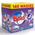 Bold All-in-1 PODS Washing Liquid Laundry Detergent Capsules, 140 Washes, 3.72 Kg Power Pack, Stain Remover For Clothes, Lavender and Camomile Scent