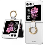 GKK Samsung Galaxy Z Flip 6 Skal Finger Ring Silver