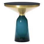 ClassiCon - Bell Side Table, Mässing/Montana Blue - Småbord & sidebord - Sebastian Herkner - Blå - Glass/Metall