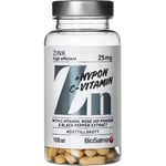 BioSalma Zink 25mg + C-vitamin Nypon Tablett 100 st