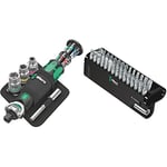 Wera 05004281001 8009 Zyklop Pocket Set 2, Ratchet Set, 18 Pieces Black-green & Bit-Check 30 Metal 1 General bit set for drill/drivers, Metal jointing, PZ,PH,Hex-Plus,TX 30 piece, 05057434001