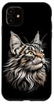 Coque pour iPhone 11 Maine Coon Chat Cat Amoureux des Chats Maine Coon Doux