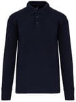 Sweat Col Polo Manches Longues - Homme - Wk4000 - Bleu Marine