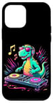 Coque pour iPhone 12 mini Dinosaur DJ Music