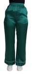 DOLCE & GABBANA Pants Silk Green High Waist Pajama Trouser IT36/US2/XS