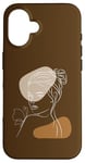 iPhone 16 Line Art Abstract Minimalist of Women Beauty Silhouette Case