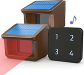 800  Meters  Solar  Driveway  Alarm  System - Up  to  70FT  Wide  Sensor  Range