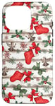 iPhone 16 Pro Happy Xmas Stockings Mistletoe Pattern For Blessed Christmas Case