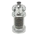 Cole & Mason H57501P 575 Clear Pepper Mill, Precision+, Acrylic, 105 mm, Single, Includes 1 x Pepper Grinder