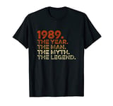 Mens Special Birthday Gift Vintage 1989. Year Man Myth Legend T-Shirt