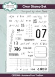 Creative Expressions Sam Poole Numbers from The Past 6 in x 8 in Clear Stamp Set