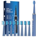 Electric Toothbrush for Adults and Kids - Rechargeable Electric Toothbrush with 8 Duponts Heads, 5 Modes and 2 Minutes Timer, 3 Hours Fast Charge for 120 Days