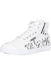 Kawasaki Mixte Graffiti Canvas Boot Chaussure Bateau, 1002 White, 41 EU