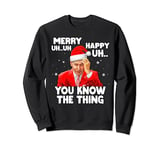 Funny Merry uh.. umm.. Happy Joe Biden Christmas Sweatshirt