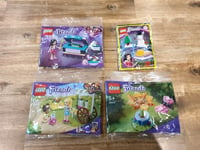 Lot 4 LEGO Friends 30413 + 30414 + 30417 + Bonhomme De Neige Luge Ski  Neuf