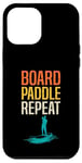 Coque pour iPhone 12 Pro Max Board Paddle Repeat Stand Up Paddleboard SUP